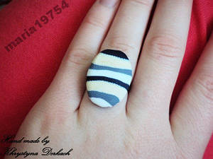 Кільце Смуги зебра ажур вінтаж Хіт ШИК!