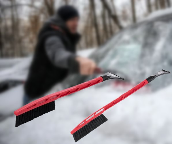 Щітка зі знімним скребком 50 см від снігу з м'якою ручкою, алюмінієва трубка