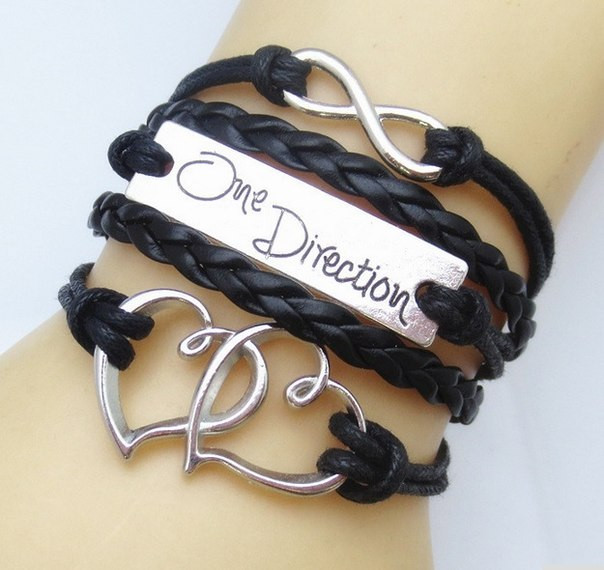 Браслет One Direction INFINITY БЕЗСКЕЧНІСТЬ серце різні кольори