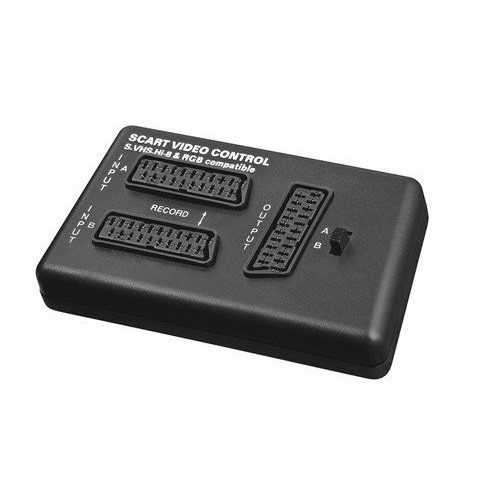 Перехідник аудіо-відео Goobay SCART 2x1 Switch чорний (75.01.1931) - фото 1 - id-p2079322661