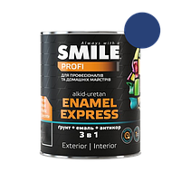 Емаль антикоррозійна Smile 3 в 1 "гладке покриття" RAL 5010 синя 0.7 л