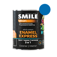 Емаль антикоррозійна Smile 3 в 1 "гладке покриття" RAL 5015 блакитна 0.7 л