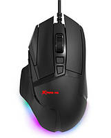Миша комп'ютерна дротова ігрова XTRIKE ME GM-520 з підсвіткою RGB 12800 DPI