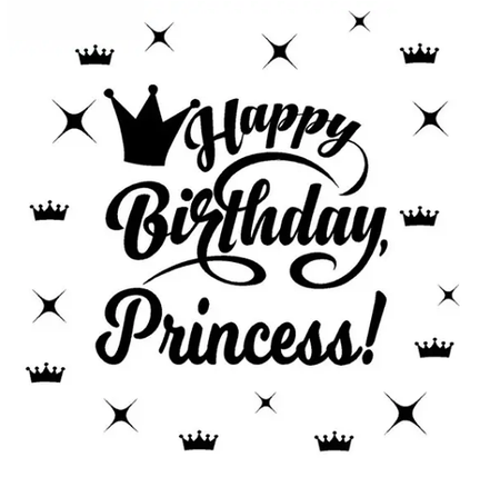 Наклейка на коробку-сюрприз -Happy Birthday, Princess!, фото 2