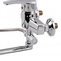 Змішувач для ванни Lidz Anny 005C2 з поворотним виливом (з душовим гарнітуром) (k40) LDANN005C2CRM35102, фото 4