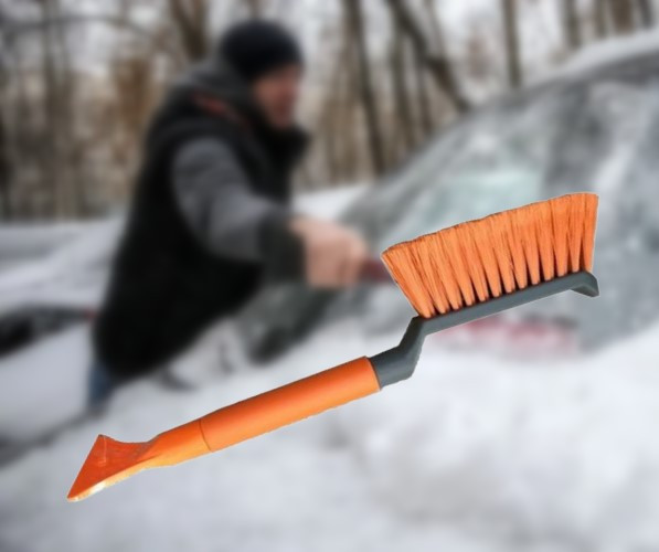 Щітка зі шкребком 58 см від снігу, м'яка ручка