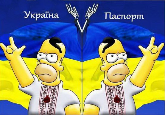 Обкладинка обкладинка на паспорт Сімпсони Гомер Сімпсон патріот Україна, фото 1
