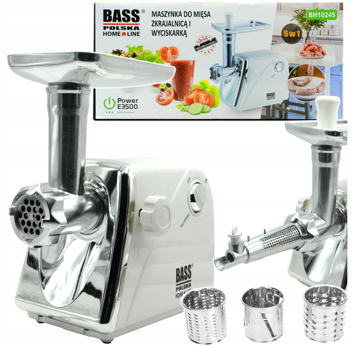 М'ясорубка багатофукціональна 5 в 1 Bass Polska BH 10245