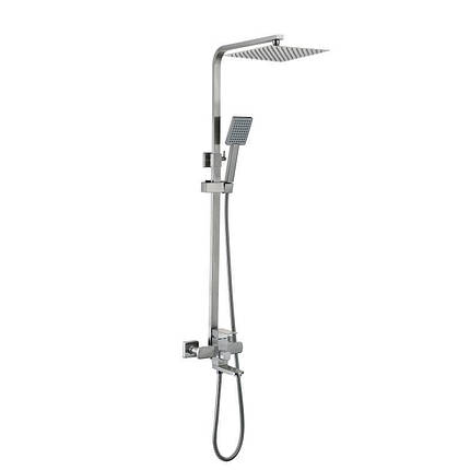 Душова система універсальна Lidz Kubis 1030 на три споживачі (з виливом) (k35) LDKUB1030NKS28538 Nickel, фото 1