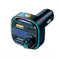 Автомобільний FM ФМ-модулятор Terra C26, Bluetooth 5.0, трансмітер, USB 3.1 А, Type C