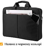 Сумка для ноутбука з нейлону, чохол для ноутбука та гаджетів, чорна, The Chestnut, фото 4