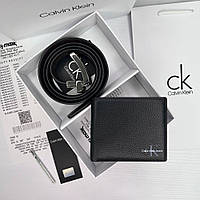 Чоловічий подарунковий набір ремінь і портмоне (404)