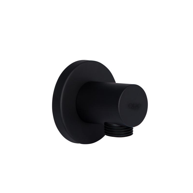 Під'єднання для шланга Qtap Spojecti округле QTCRBB030 Black Matt