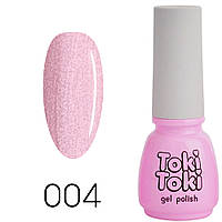 Гель-лак Toki Toki 004, 5 мл, розовый зефир с шиммером