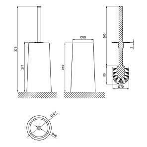 Йоржик Lidz Playa 0512 підлоговий (пластик) LDPLA0512WHI32475 White, фото 2