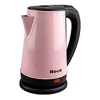 Електрочайник дисковий RECA RKS-292SPI (1500 Вт / 1,8 літра) рожевий Обертання на 360°