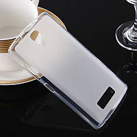 Білий силіконовий чохол з матовим покриттям для Lenovo А2010