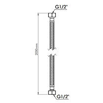 Шланг для води Thermo Alliance Standart 200 см NYLON 1/2"x1/2" ВВ TAS387W200, фото 2
