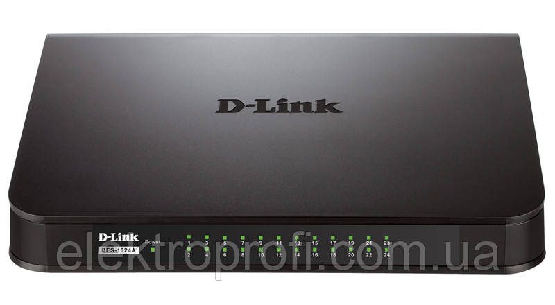 Комутатор D-Link (DES-1024A/E1B) 24-PORT 10/100/1000MBPS