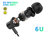 Дротові навушники Foneng EP500 heavy bass metal remote earphone, фото 2