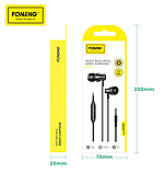 Дротові навушники Foneng EP500 heavy bass metal remote earphone, фото 3