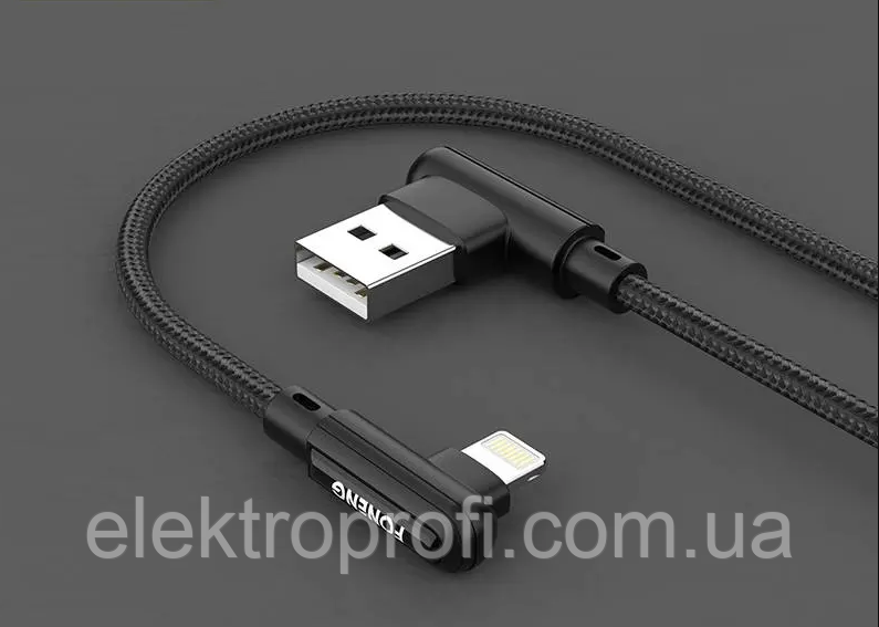 Кабель Foneng X70 1M 90-degree Angle Gaming Cable (3A) iPhone