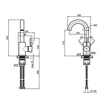 Змішувач для кухні Lidz Aria 015F2 (k35) LDARI015F2NKS34942 Nickel, фото 2