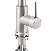 Змішувач для кухні Lidz Aria 015FL1 з висувним виливом (k35) LDARI015FL1NKS34944 Nickel, фото 3