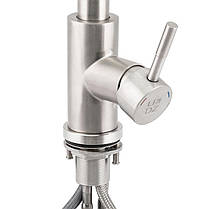 Змішувач для кухні Lidz Aria 015FL1 з висувним виливом (k35) LDARI015FL1NKS34944 Nickel, фото 4