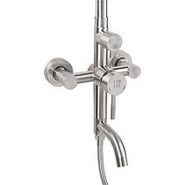 Душова система універсальна Lidz Aria 1030 на три споживачі (з виливом) (k35) LDARI1030NKS34932 Nickel, фото 3