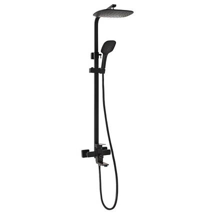 Душова система універсальна Lidz Kubis 1030 на три споживачі (з виливом) (k35) LDKUB1030BLA35724 Black, фото 1