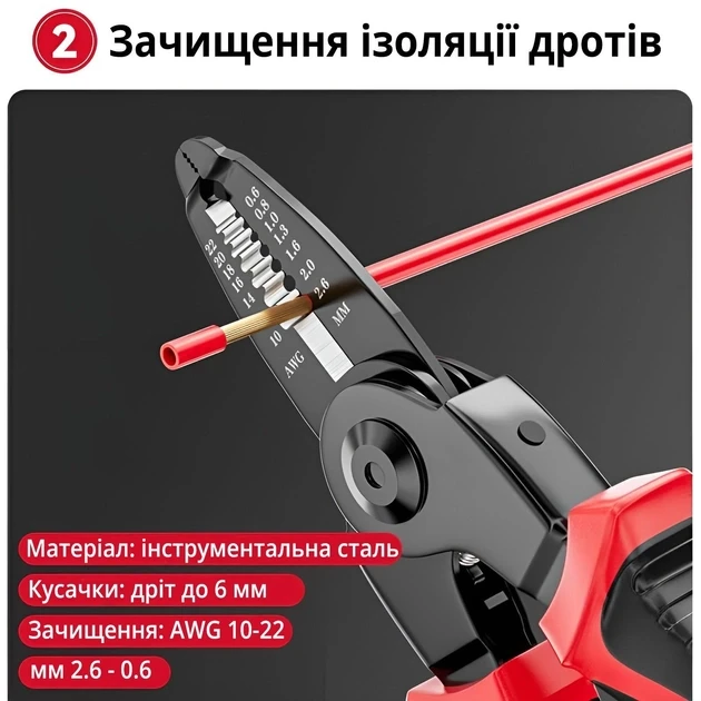 Набір інструментів для швидкої заміни 5-в-1 (плоскогубці, ізоляційні задирки, обтискні щипці)