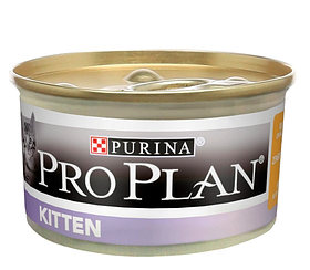 Консерви ProPlan Kitten  для кошенят КУРИЦА паштет, 85 г