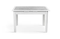 Обеденный раскладной стол Микс мебель Дели белый/плитка