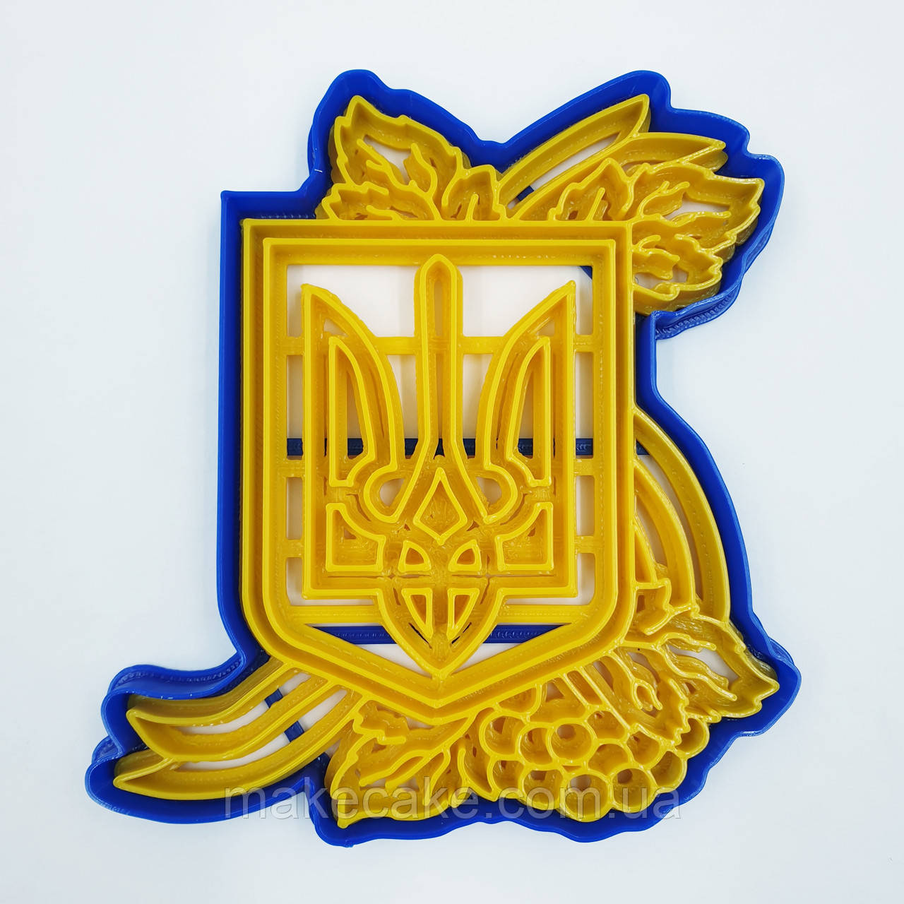 Вирубка-штамп Українська символіка (тризуб, калина, прапор) 11.5 см, фото 1