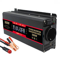 Інвертор автомобільний 12V-220V 2600 W (1300 W nominal) перетворювач 12 в-220 В 2600 Вт