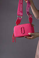 Женская розовая сумочка Marc Jacobs logo pink
