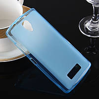 Блакитний силіконовий чохол з матовим покриттям для Lenovo А2010