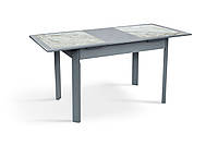 Обеденный стол Микс мебель Дели 115-154 см серый, керамическая плитка