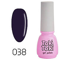 Гель-лак Toki Toki 038, 5 мл, темно-фиолетовый