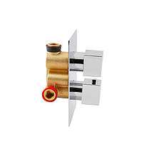 Душова система універсальна Qtap Aquarius термостатична прихованого монтажу на два споживачі, фото 4