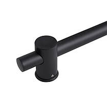 Душова стійка з тримачем універсальна Qtap Lepit 665 мм округла QTLEP82103OB Black Matt, фото 3