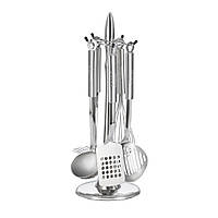 GIPFEL Набор кухонных инструментов AMULET из 5 пр. на подставке (лопатка, шумовка, венчик, половник,