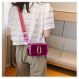 Жіноча сумка 1805 крос-боді малинова, фото 5