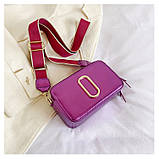 Жіноча сумка 1805 крос-боді малинова, фото 2