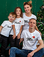 Family Look семейная одежда с принтом Mr, Mrs, Kids, магазин одежды - качественные футболки фэмили лук