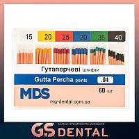 Гуттаперчевые штифты стоматологические MDS кон. 04