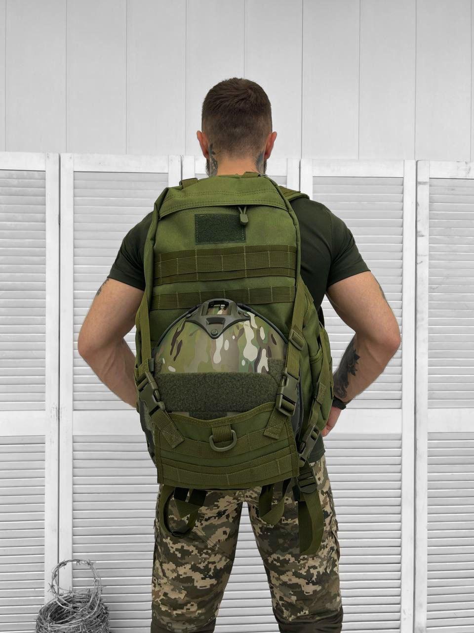 Военный рюкзак 30 л Badger Outdoor Gunny, качественный рюкзак с держателем для шлема 54x35x17 см Олива - фото 1 - id-p2079414857