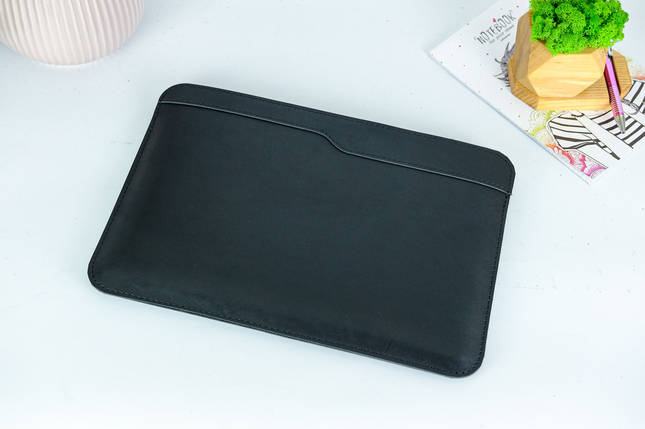 Шкіряний чохол для MacBook, модель №26,MacBook Air 13" (2018-2021) натуральна шкіра, Італійський краст, колір Чорний, фото 1