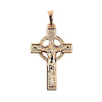 Підвіска лимонна позолота Кельтский крест (Медицинське золото)